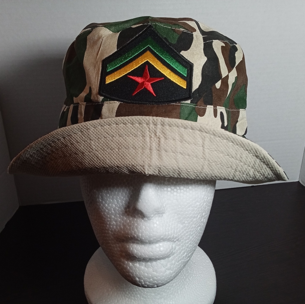 New GYR African Warrior Bucket Hat! Camouflage. (M) Approximately 22". Unisex